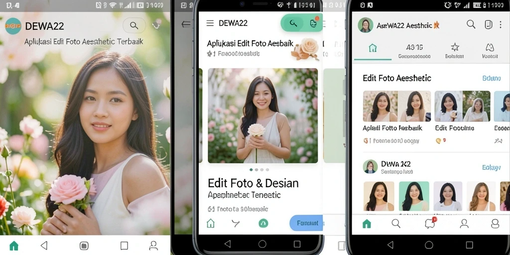 Tampilan antarmuka DEWA22 yang intuitif dan estetis untuk edit foto.