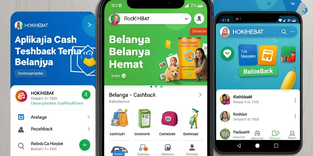 Antarmuka pengguna HOKIHEBAT menampilkan berbagai tawaran cashback dengan jelas.