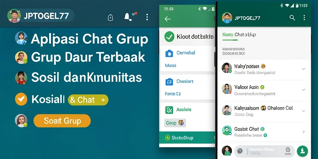 Antarmuka aplikasi JPTOGEL77 yang intuitif untuk Chat Grup.