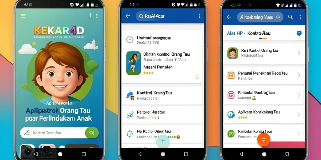 Tampilan antarmuka utama KEKAR4D untuk kontrol orang tua.
