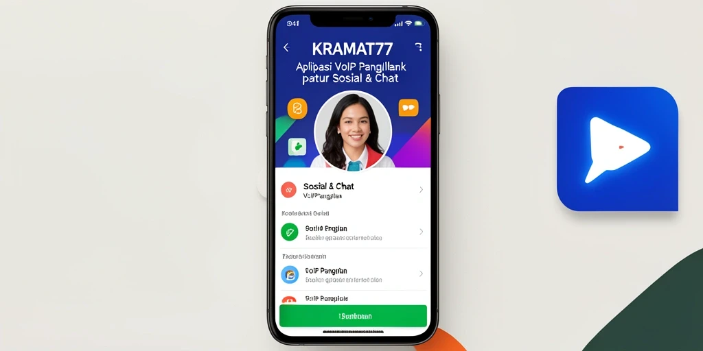 Screenshot KRAMAT77 menampilkan antarmuka pengguna saat melakukan panggilan VoIP.