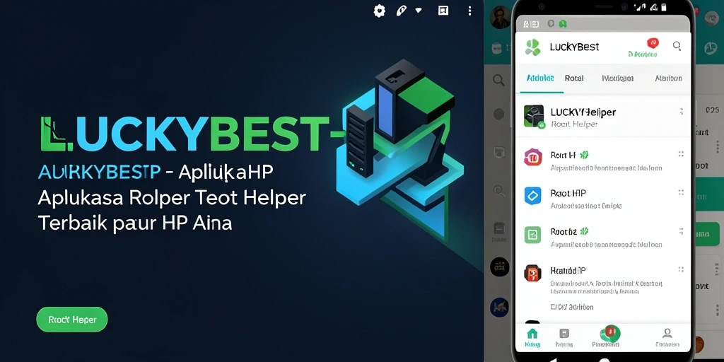 Antarmuka utama LUCKYBEST menampilkan fitur Root Helper yang intuitif.