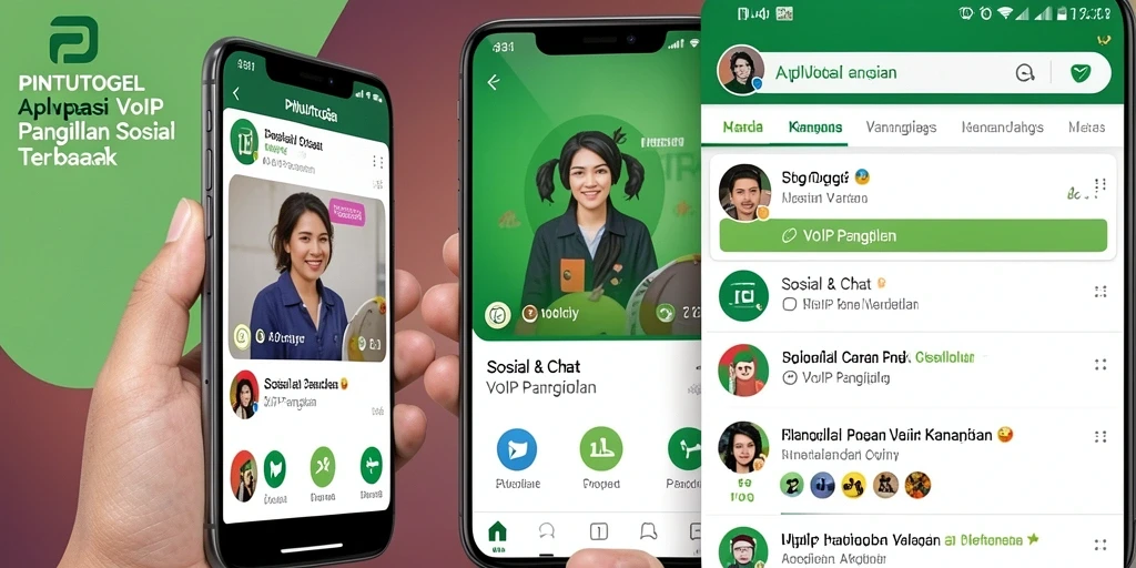 Antarmuka PINTUTOGEL yang intuitif untuk VoIP Panggilan.