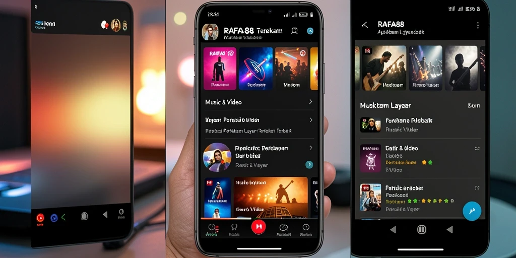 Antarmuka aplikasi RAFA88 dengan fitur perekaman layar yang lengkap.