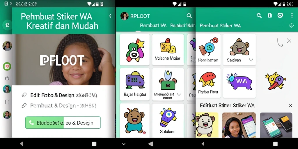 Antarmuka RPLOOT untuk membuat stiker WA yang kreatif dan intuitif.