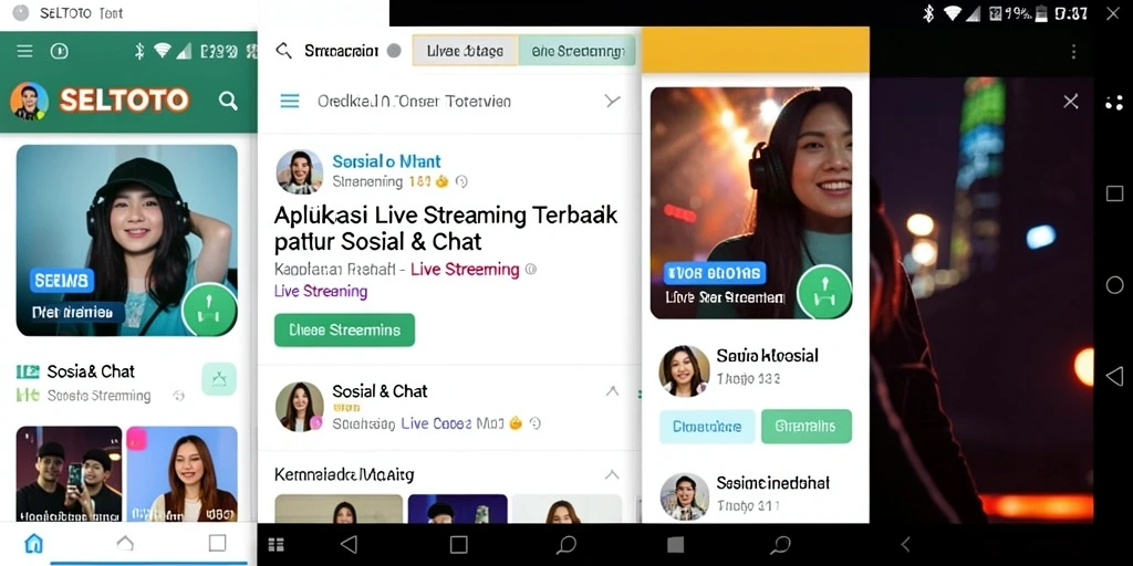 Antarmuka SELTOTO saat Live Streaming dengan fitur interaktif.