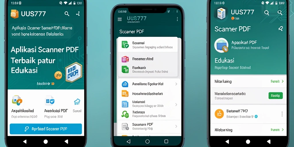 Antarmuka aplikasi UUS777 untuk scanning PDF yang user-friendly.