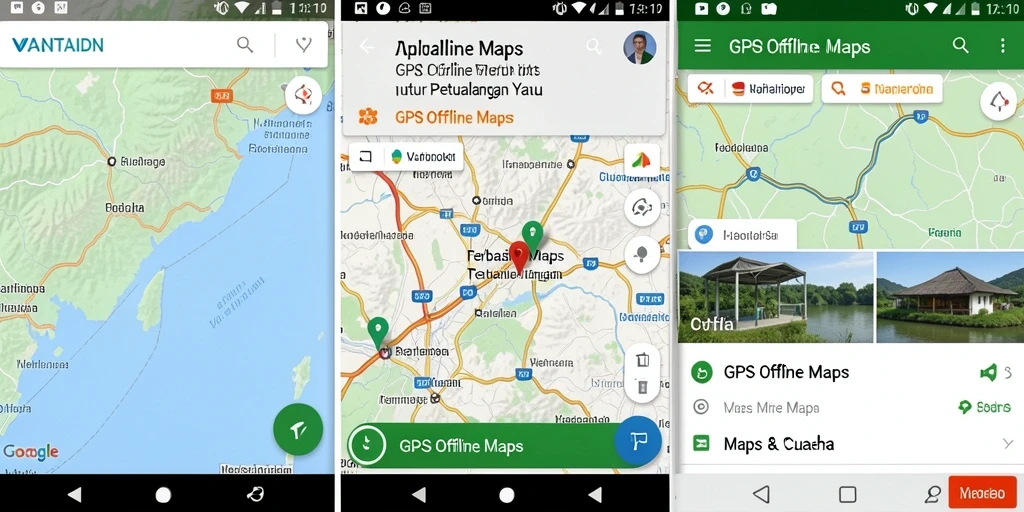 Antarmuka VANTAIDN dengan fitur GPS Offline Maps yang intuitif.