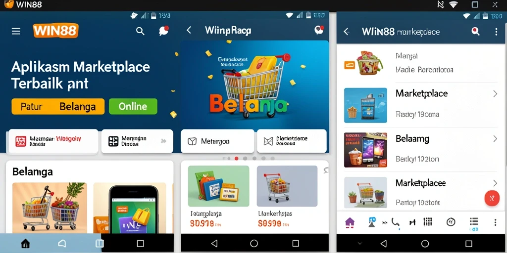 Antarmuka aplikasi WIN88 yang memudahkan belanja online.